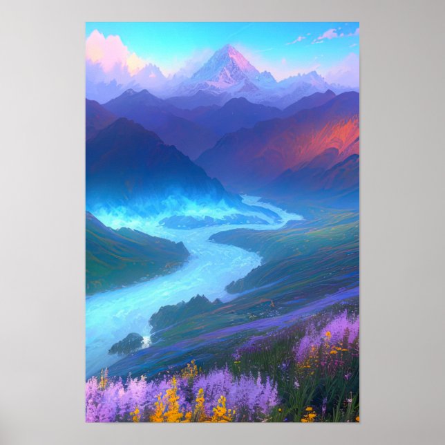 Tal des Blauen Nebels Poster (Vorne)