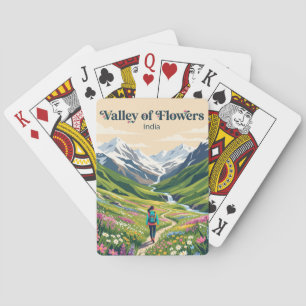 Tal des Blumen-Nationalpark Indien Spielkarten