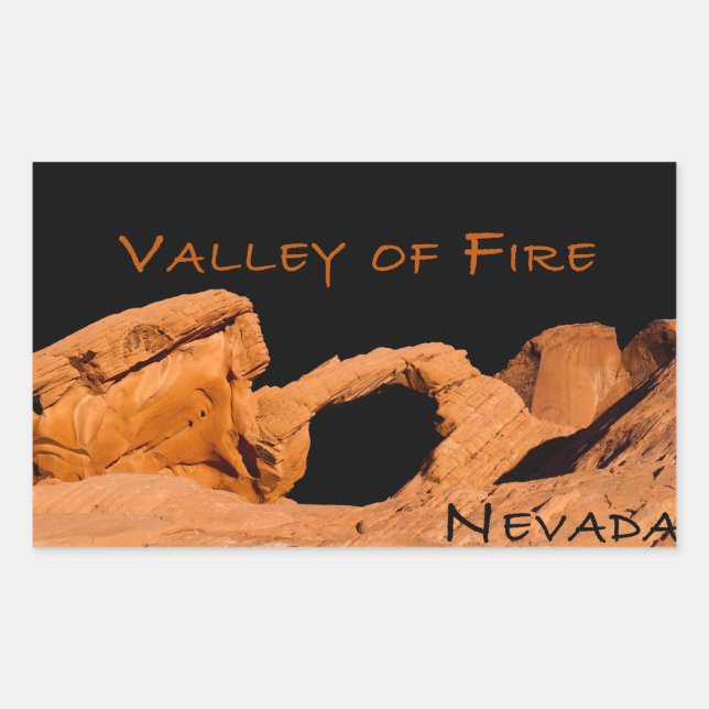 Tal des Feuers Nevada Rechteckiger Aufkleber (Vorderseite)