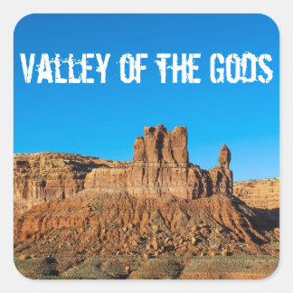Tal des Gods Blue Skies Butte Quadratischer Aufkleber