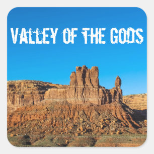 Tal des Gott-blaue HimmelButte Quadratischer Aufkleber
