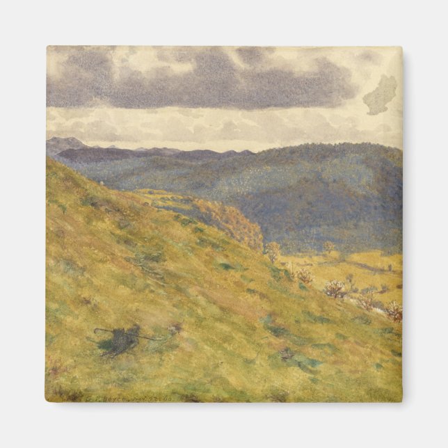 Tal des Teme Sonniges November Morgens Magnet (Vorne)