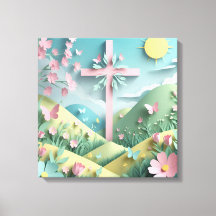 Tal mit dem Kreuz Kunstprint
