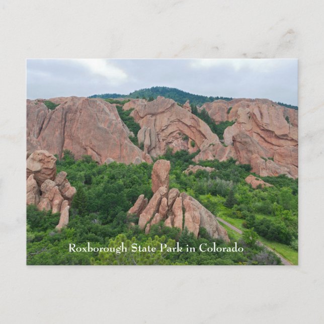 Tal- und Felsformationen in Roxborough Postkarte (Vorderseite)