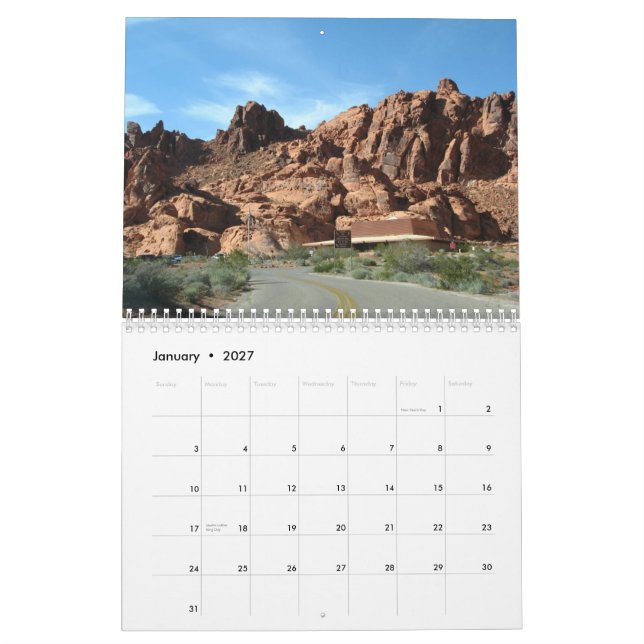 Tal von Feuer 2011 Kalender (Jan 2027)