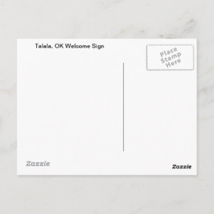 Talala, okay Welcome Sign Postcard Postkarte