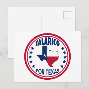 Talarico für die patriotische Wahl in Texas Postkarte