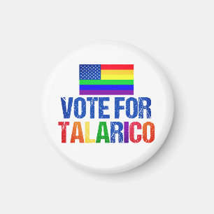Talarico Regenbogen-Amerikanische Flagge 2026 Wahl Magnet