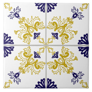 Talavera-Blumen-Mittelmeer-Fliesenmuster Fliese
