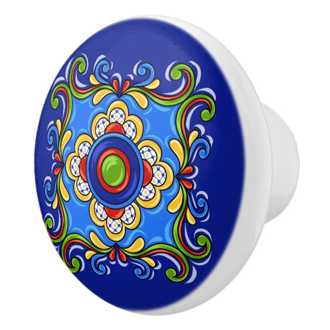Talavera Carrelage en céramique Bouton de tiroir (Droite)