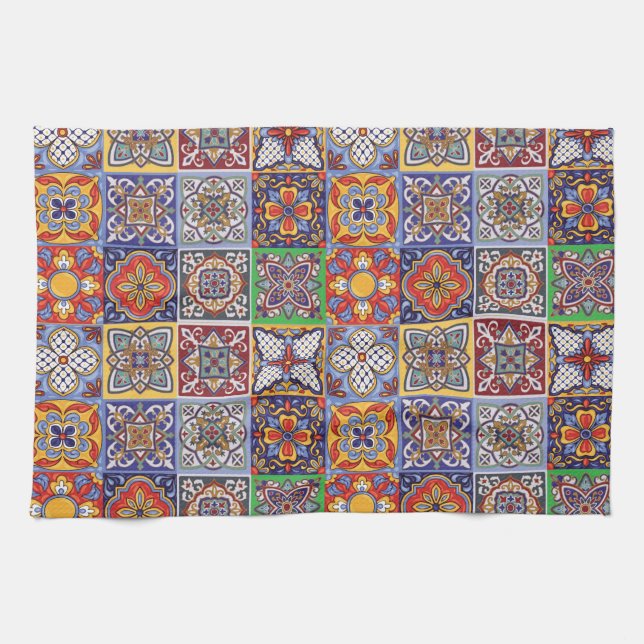 Talavera Design-1 Serviettes De Cuisine (Horizontal)