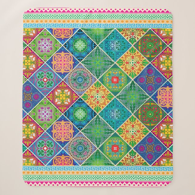 Talavera Design-2 Sherpa Blanket Sherpadecke (Vorderseite)
