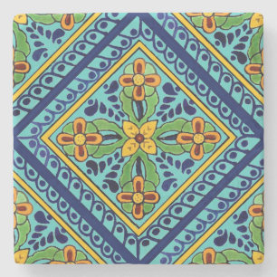 Talavera-Fliese Steinuntersetzer