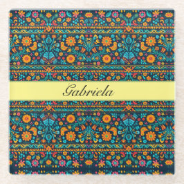 Talavera Garden, custom Glasuntersetzer