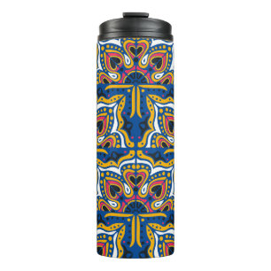 Talavera Indian Mosaik: Keramik Nahtlos. Thermosbecher