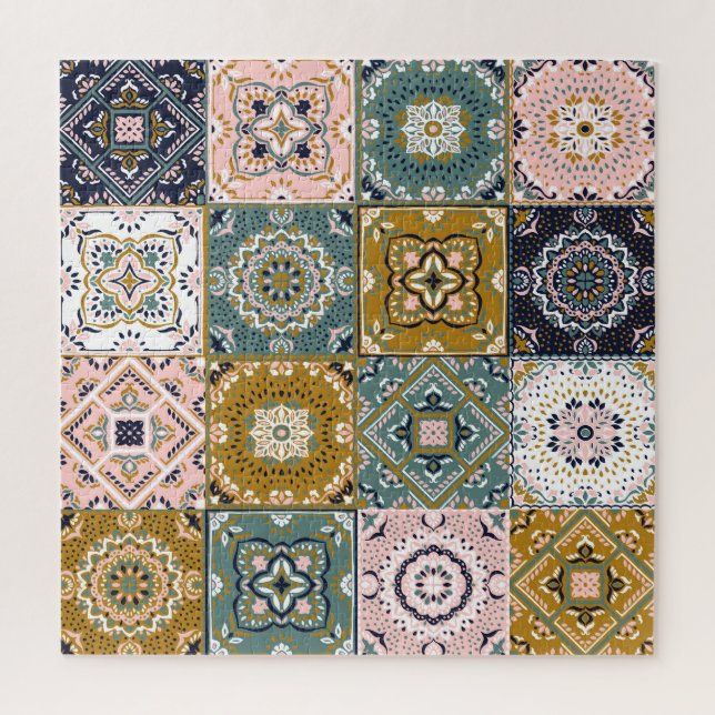 Talavera Indian: Patchwork, ethnisches Mosaik. (Vertikal)