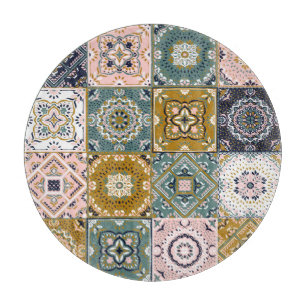 Talavera Indian: Patchwork, ethnisches Mosaik. Schneidebrett