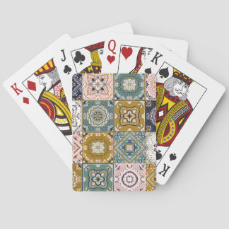 Talavera Indian: Patchwork, ethnisches Mosaik. Spielkarten