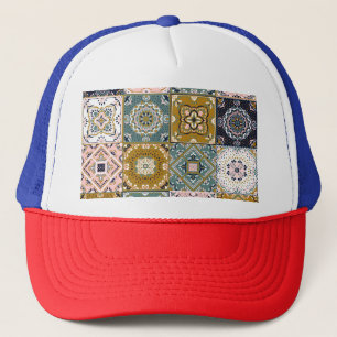 Talavera Indian: Patchwork, ethnisches Mosaik. Truckerkappe