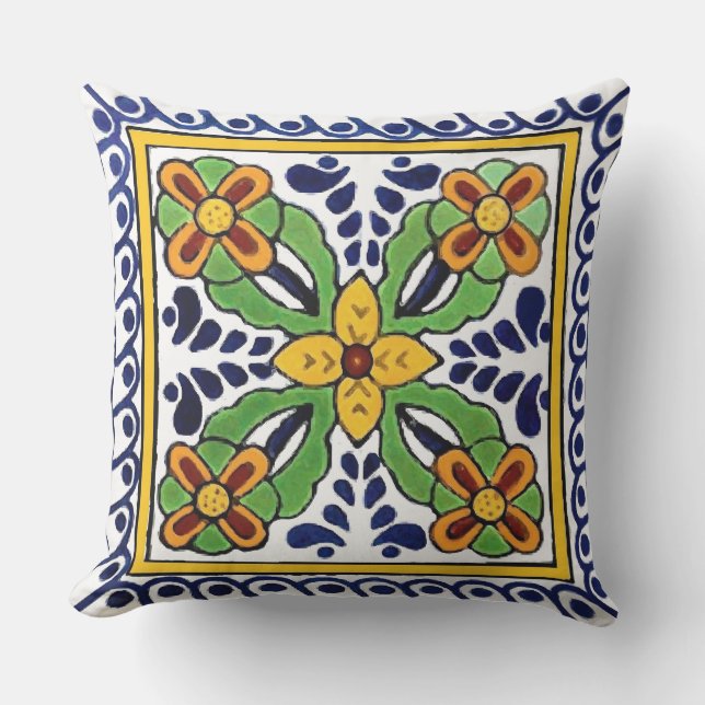 Talavera Kissen Für Draußen (Vorderseite)