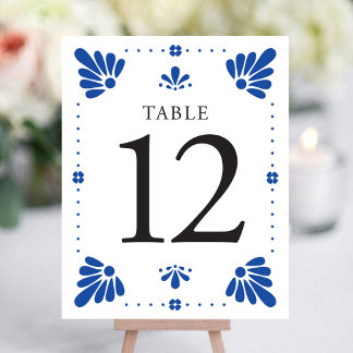 Talavera Mexican Wedding Tischnummer
