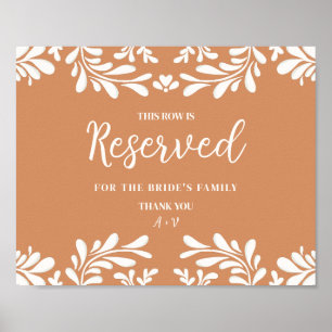 Talavera Mexicanische Hochzeit Reservierte Stuhlsc Poster