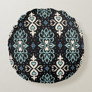 Talavera-Muster. Azulejos portugal. Türkischer Na Rundes Kissen