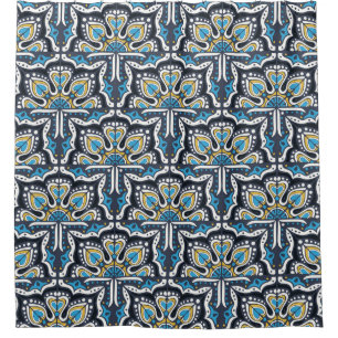 Talavera-Muster. Indisches Flickwerk. Azulejos por Duschvorhang