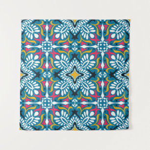 Talavera-Muster. Indisches Flickwerk. Azulejos por Wandteppich