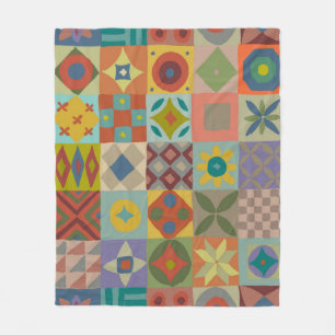 Talavera-Muster. Indisches Flickwerk. Türkischer N Fleecedecke