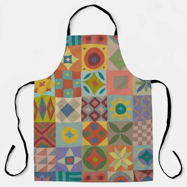 Talavera-Muster. Indisches Flickwerk. Türkischer N Schürze (Vorderseite)