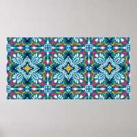 Talavera pattern. Indian patchwork. Azulejos portu
