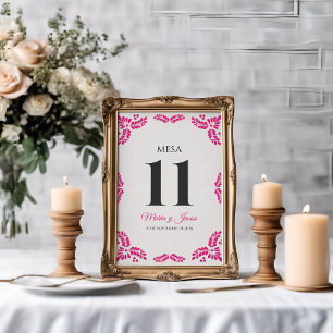 Talavera Rosa Florale Minimalistische Spanische Ho Tischnummer