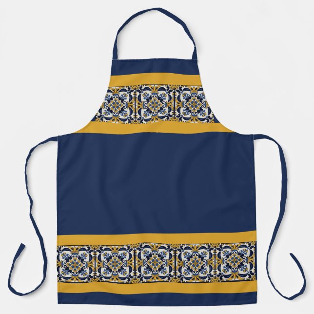 Talavera Royal Blau Schürze (Vorderseite)