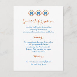 Talavera Spanish Tile Information Card Begleitkarte