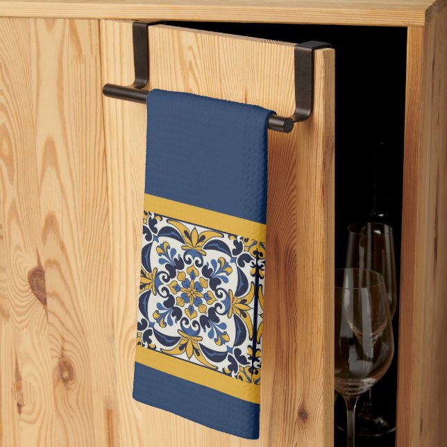 Talavera Tile Cinco Geschirrtuch (Drittel gefaltet)