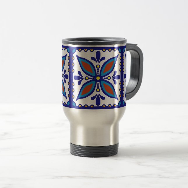 Talavera Tile Reisebecher (VorderseiteRechts)