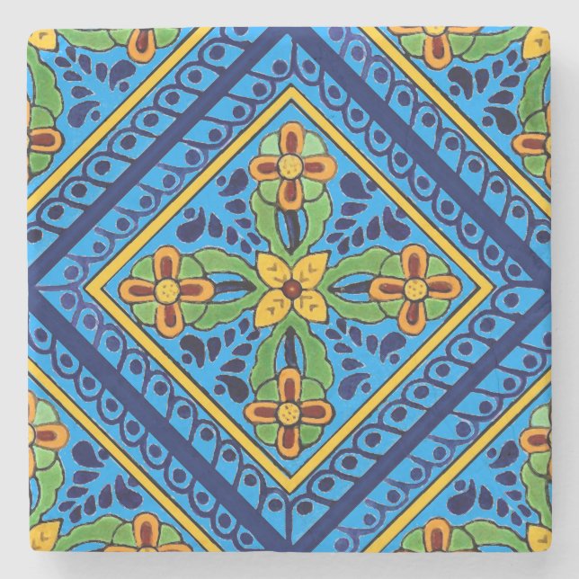 Talavera Tile Steinuntersetzer (Vorderseite)