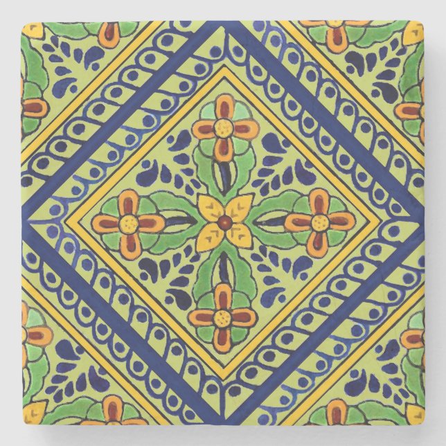Talavera Tile Steinuntersetzer (Vorderseite)