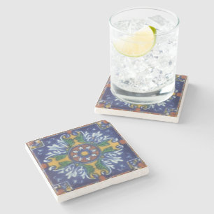 Talavera Tile Style Stone Untersetzer