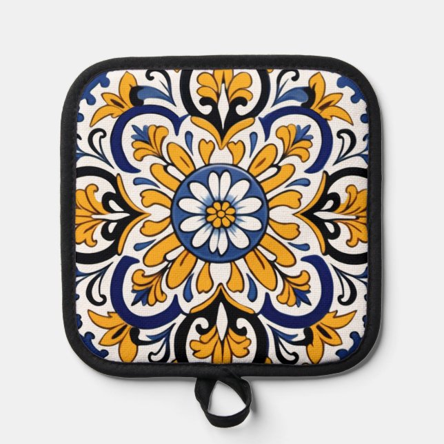 Talavera Tile Tres Topflappen (Vorderseite)