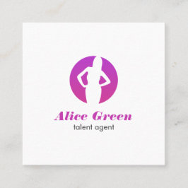 Talent-Agent-Logo-Geschäfts-Karte Quadratische Visitenkarte