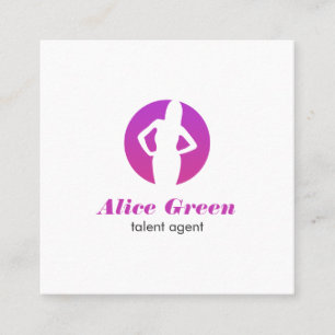 Talent-Agent-Logo-Geschäfts-Karte Quadratische Visitenkarte