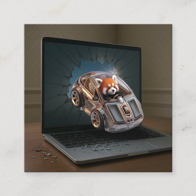 Talent bricht durch. quadratische visitenkarte (Vorderseite)