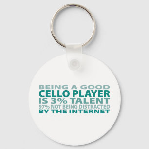 Talent des Cello-Spieler-3% Schlüsselanhänger