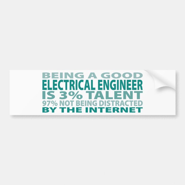 Talent des Elektroingenieur-3% Autoaufkleber (Vorne)