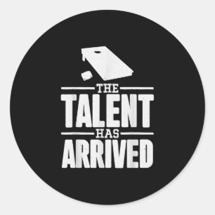Talent hat Cornhole Opa erreicht Runder Aufkleber