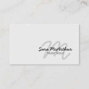 Talent Scout Cursive Monogram Business Card Visitenkarte