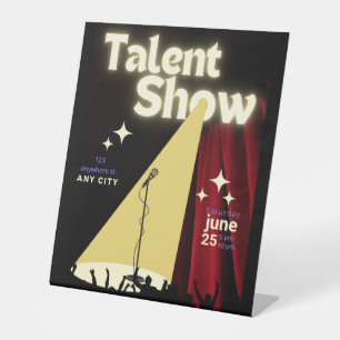 Talentshow Flyer, Show Flyer, Talentwettbewerb Sockelschild