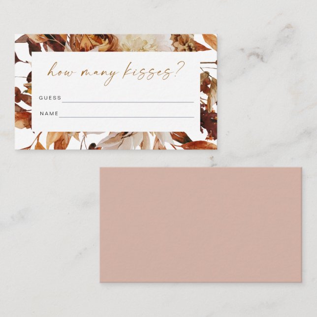 TALIA Boho Fall Wie viele Kisses Brautparty Card Platzkarte (Vorne/Hinten)